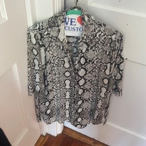 Express snake skinned pattern top